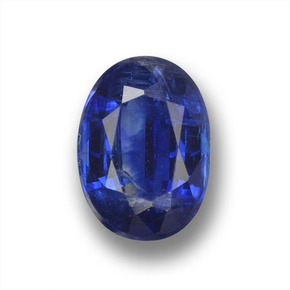 Disthène Bleu foncé naturelle Coupe ovale, 1.30 ct, VS-SI