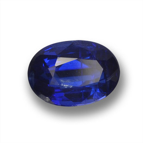 Cyanite bleue naturelle coupe ovale, 1,01 ct, VS-SI