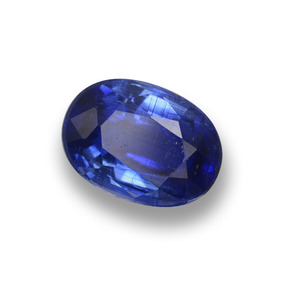 Cyanite bleue naturelle coupe ovale, 0,87 ct, VS-SI