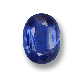 Cyanite bleue naturelle coupe ovale, 0,92 ct, VS-SI