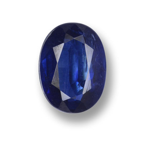 Disthène Bleu foncé naturelle Coupe ovale, 0.87 ct, VS-SI