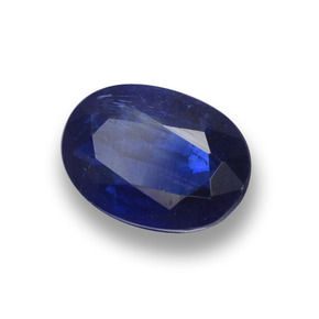 Disthène Bleu foncé naturelle Coupe ovale, 0.87 ct, VS-SI