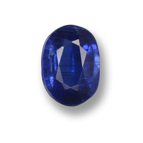 Cyanite bleue naturelle coupe ovale, 0,79 ct, VS-SI