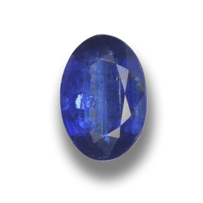 Disthène Bleu foncé naturelle Coupe ovale, 1.22 ct, VS-SI