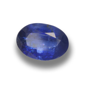 Disthène Bleu foncé naturelle Coupe ovale, 1.22 ct, VS-SI