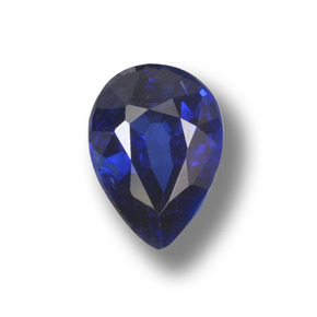 Disthène Bleu foncé naturelle En forme de poire, 1.02 ct, VS-SI