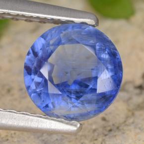 Cyanite bleue naturelle coupe roude, 0,93 ct, VS-SI
