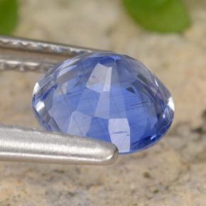 Cyanite bleue naturelle coupe roude, 0,93 ct, VS-SI