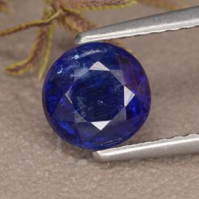 Cyanite bleue naturelle coupe roude, 1,02 ct, VS-SI