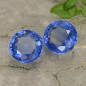 Achetez naturel 1.29ct Bleu Disthène gems, Coupe roude, En provenance Népal chez GemSelect. En stock, livraison internationale!