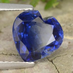 Cyanite bleue naturelle forme de coeur, 2,11 ct, VS-SI