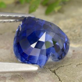Cyanite bleue naturelle forme de coeur, 2,11 ct, VS-SI