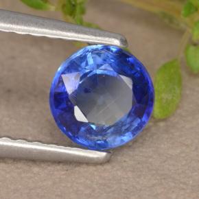 Cyanite bleue naturelle coupe roude, 0,81 ct, VS-SI