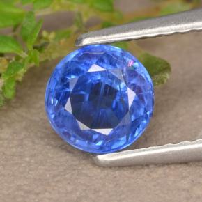 Cyanite bleue naturelle coupe roude, 0,91 ct, VS-SI