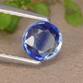 Cyanite bleue naturelle coupe roude, 0,53 ct, VS-SI