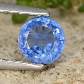 Cyanite bleue naturelle coupe roude, 0,76 ct, VS-SI
