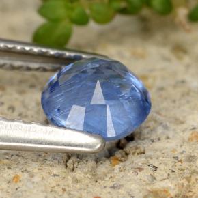 Cyanite bleue naturelle coupe roude, 0,76 ct, VS-SI