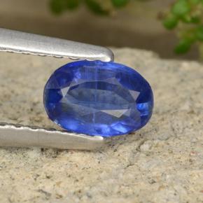 Cyanite bleue naturelle coupe ovale, 0,57 ct, VS-SI