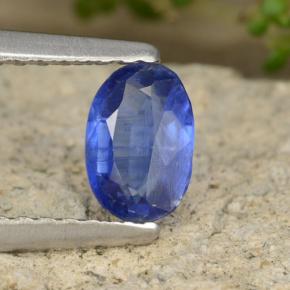 Cyanite bleue naturelle coupe ovale, 0,57 ct, VS-SI