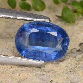 Cyanite bleue naturelle coupe ovale, 1,27 ct, SI