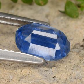 Cyanite bleue naturelle coupe ovale, 1,27 ct, SI