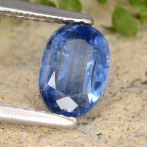 Cyanite bleue naturelle coupe ovale, 1,06 ct, SI