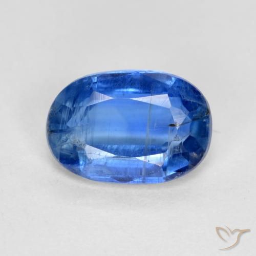 1.02ct Naturel Bleu marine Disthène, ovale, SI