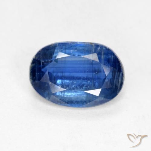 0.98ct Naturel Bleu foncé Disthène, ovale, SI