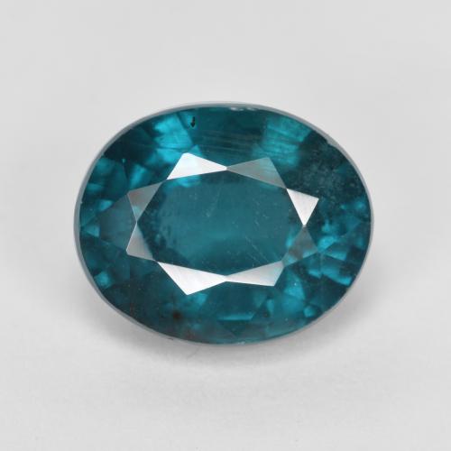 Cyanite turquoise naturelle coupe ovale, 4,17 ct, VS