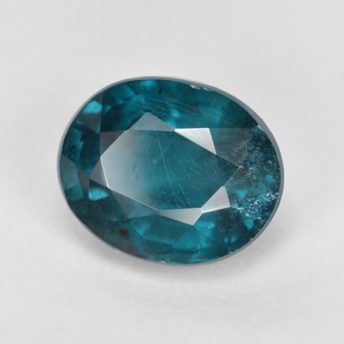 Cyanite turquoise naturelle coupe ovale, 4,17 ct, VS