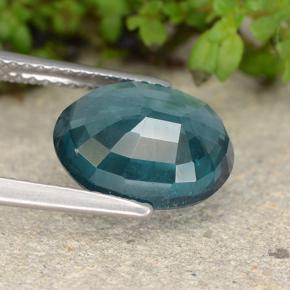 Disthène Vert bleu foncé naturelle Coupe ovale, 4.14 ct, VS
