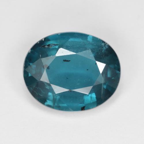 Cyanite turquoise naturelle coupe ovale, 3,71 ct, VS-SI