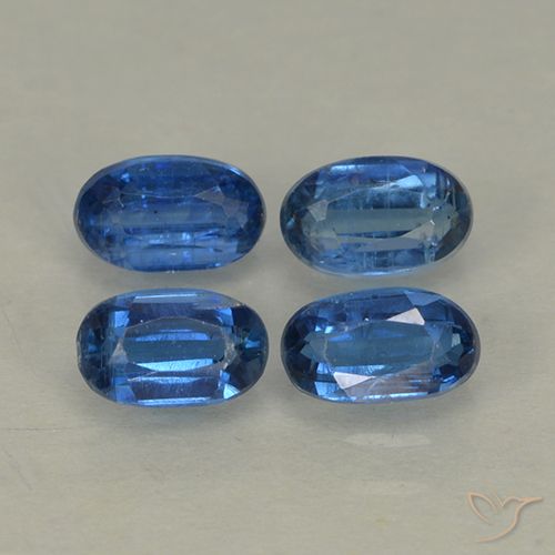1.52ctw Naturel Bleu foncé Disthène, ovale, VS-SI
