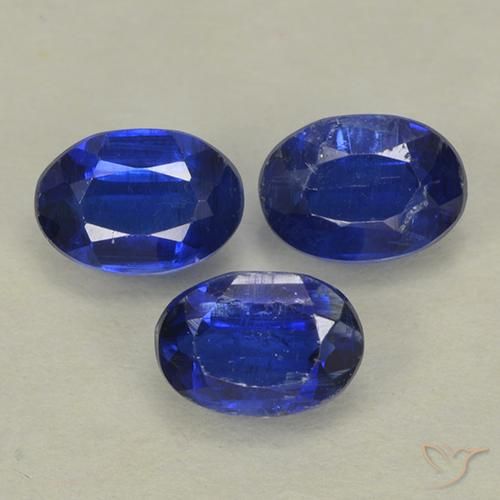 1.52ctw Naturel Bleu marine Disthène, ovale, VS-SI