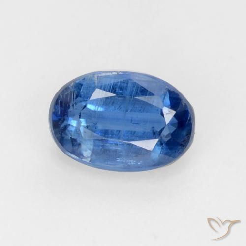 0.80ct Naturel Bleu marine vif Disthène, ovale, SI
