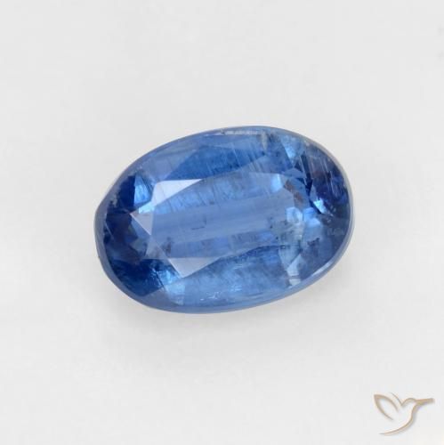 Disthène Bleu marine vif naturelle ovale, 0.80 ct, SI
