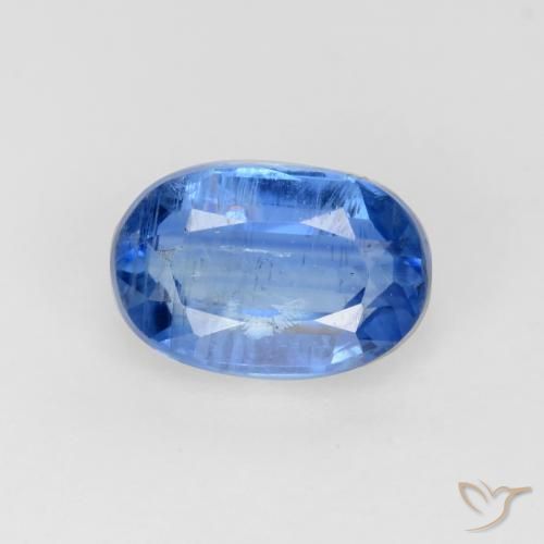 0.72ct Naturel Bleu moyen Disthène, ovale, SI