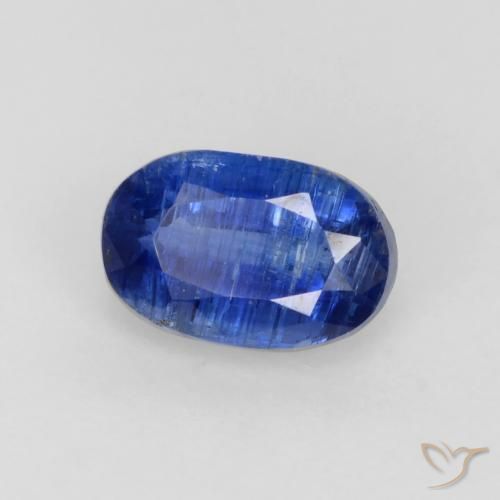 Disthène Bleu foncé naturelle ovale, 0.74 ct, SI-I1