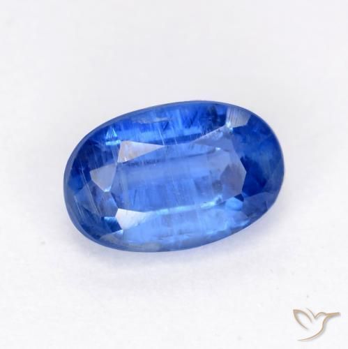 Disthène Bleu marine léger naturelle ovale, 0.73 ct, SI