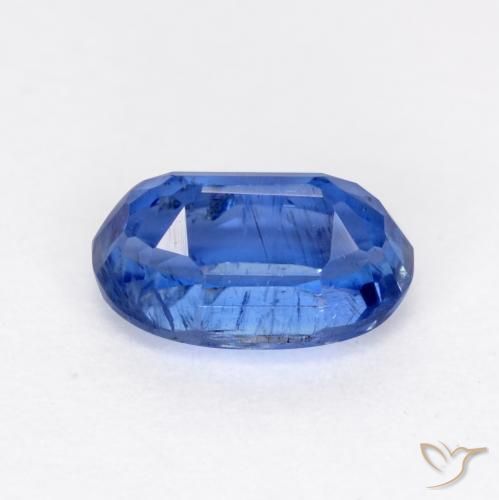 Disthène Bleu marine léger naturelle ovale, 0.73 ct, SI