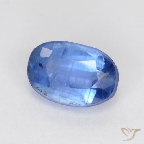 Disthène Bleu marine vif naturelle ovale, 0.84 ct, SI