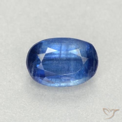 0.76ct Naturel Bleu foncé Disthène, ovale, SI-I1