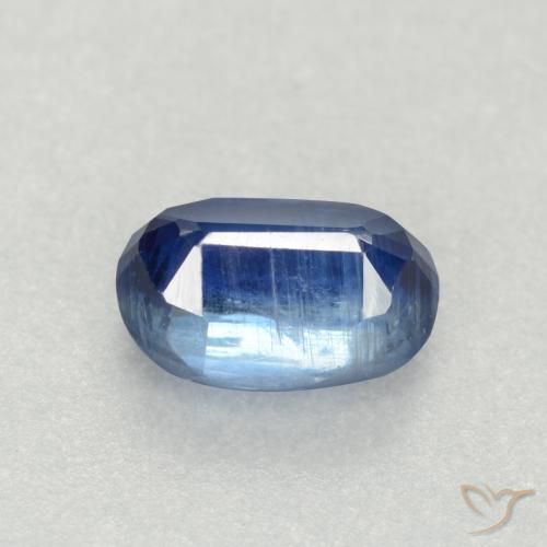 Disthène Bleu foncé naturelle ovale, 0.76 ct, SI-I1