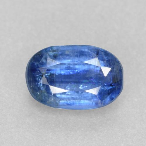 Cyanite bleue naturelle coupe ovale, 0,63 ct, I1