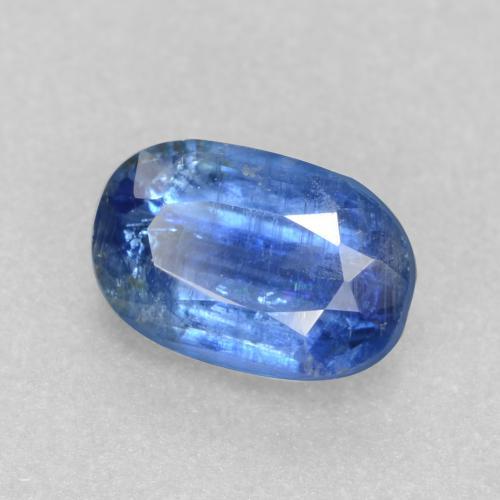 Cyanite bleue naturelle coupe ovale, 0,63 ct, I1