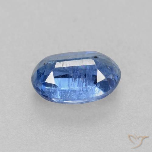 Disthène Bleu foncé naturelle ovale, 0.73 ct, I1