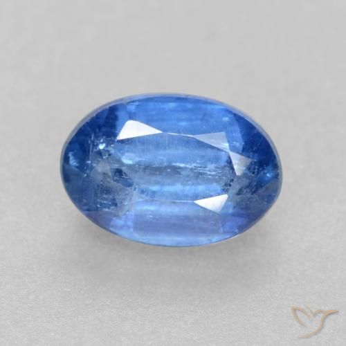 0.69ct Naturel Bleu vif Disthène, ovale, SI-I1
