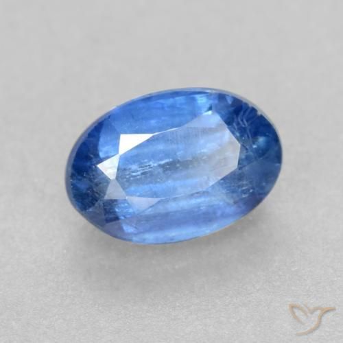 Disthène Bleu vif naturelle ovale, 0.69 ct, SI-I1