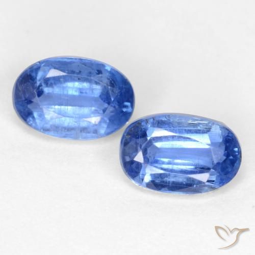 1.34ctw Naturel Bleu marine Disthène, ovale, SI-I1