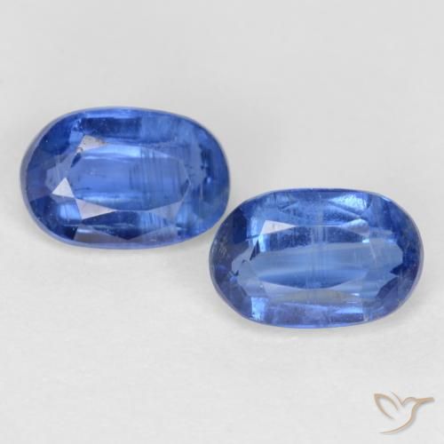 1.39ctw Naturel Bleu foncé Disthène, ovale, SI